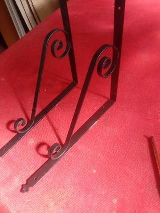 2 Escuadras soportes Pared Forja 35x40cm