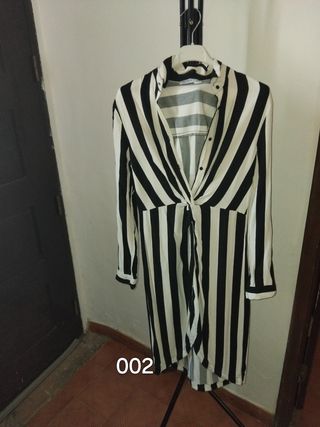 Vestido listrado P&B