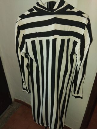 Vestido listrado P&B