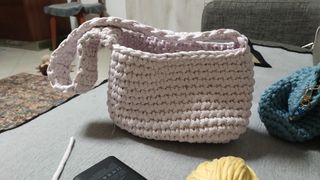 Borsa uncinetto rosa
