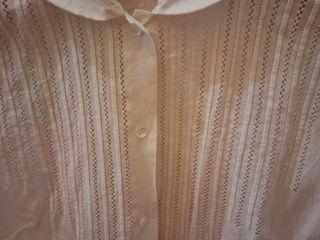 Blusa blanca artesanal Vainica - Talla M