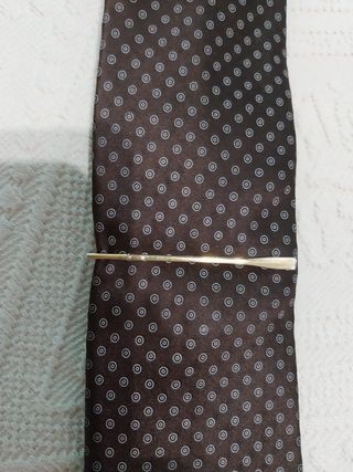 Pasador de corbata dorado .