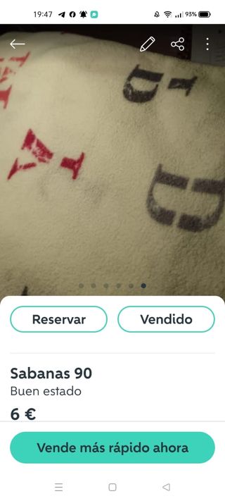 Sábanas 90cm y 1.20 - 4€ 
