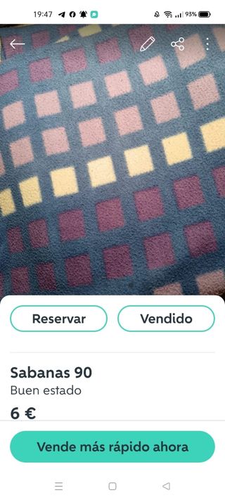 Sábanas 90cm y 1.20 - 4€ 