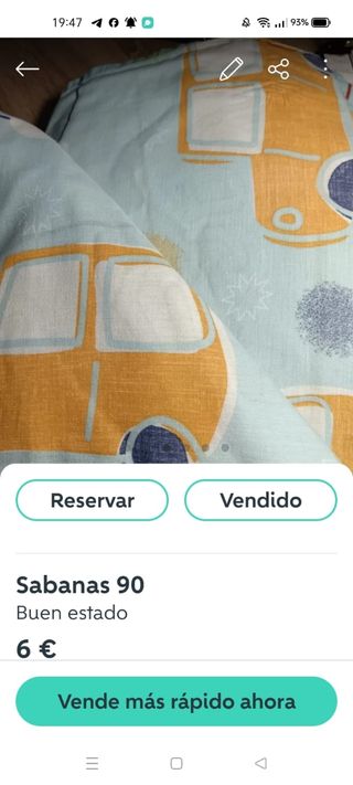 Sábanas 90cm y 1.20 - 4€ 