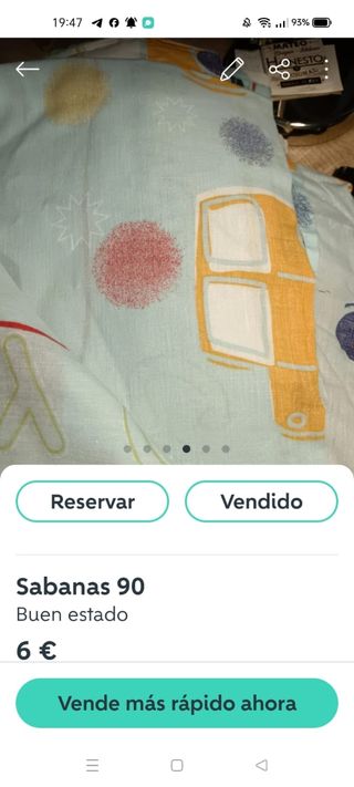 Sábanas 90cm y 1.20 - 4€ 