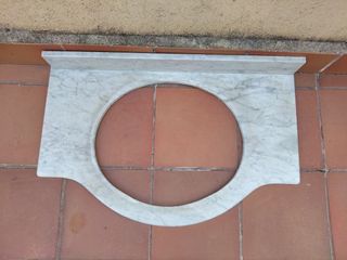 Encimera y copete lavabo  baño aseo mármol vintage