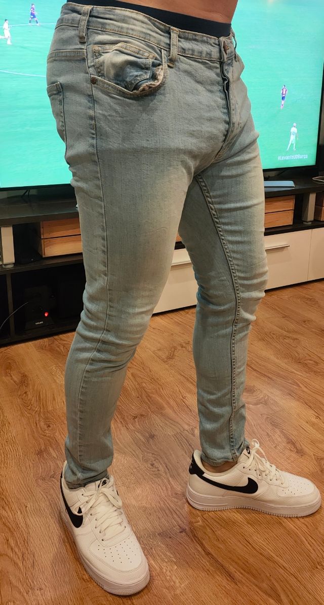 Jeans Primark skinny azul talla L