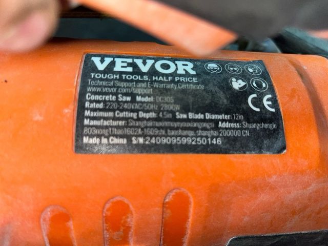 Sierra Circular Vevor - Corte Hormigón