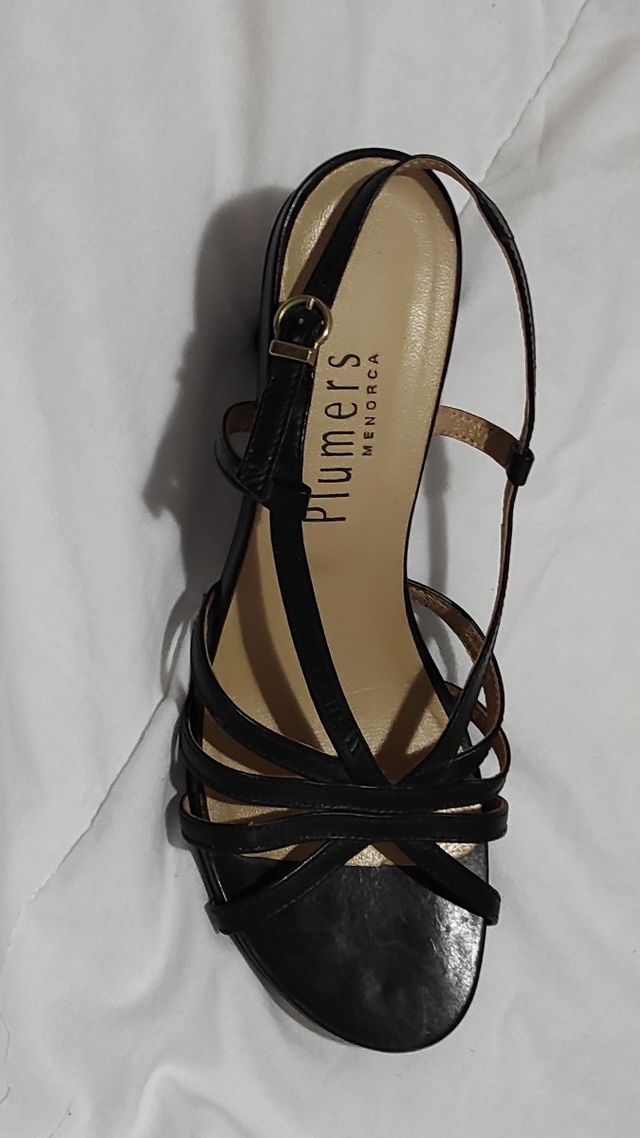 Sandalias Plumers negras tacón