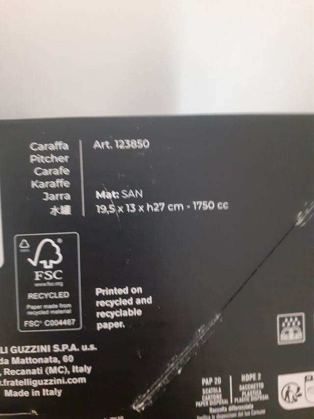 Caraffa Dolcevita Guzzini - Plastica