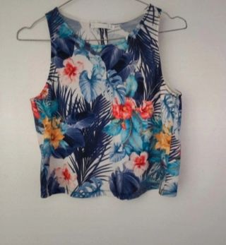 Crop top estampado 
