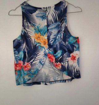 Crop top estampado 
