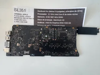 Placa base MacBook Pro 13" año 2015 a1502 perfecta