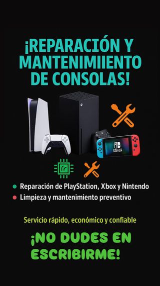 Reparaciones y mantenimiento consolas