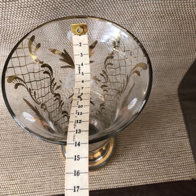 Vaso de cristal veneziano dourado