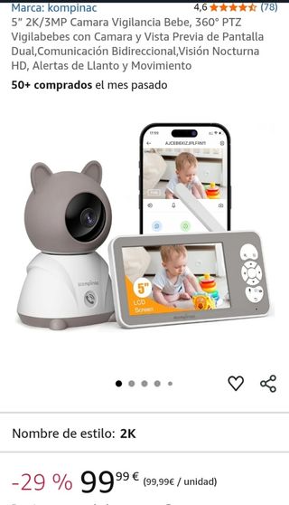 Cámara Vigilabebés Kompinac