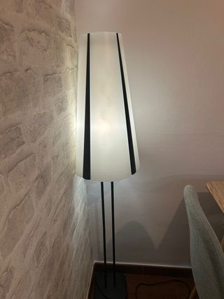 Lámpara pie moderna - beige/negro