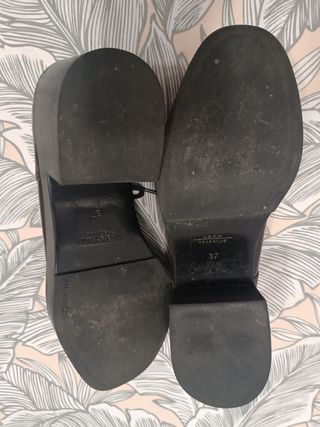 Zapatos Zara - Tacón grueso - Marrón - 37