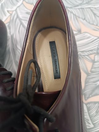 Zapatos Zara - Tacón grueso - Marrón - 37