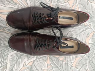 Zapatos Zara - Tacón grueso - Marrón - 37