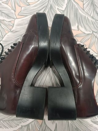 Zapatos Zara - Tacón grueso - Marrón - 37