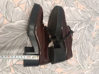 Zapatos Zara - Tacón grueso - Marrón - 37