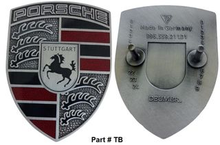Emblema para Capo de Coche Porsche #TB