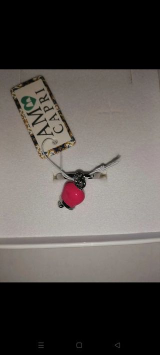 Anello Amo Capri ciondolo rosa