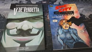 LOTE 2 NOVELAS GRAFICAS V DE VENDETTA Y SIN CITY 