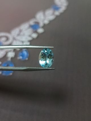 Aguamarina oval natural turquesa
