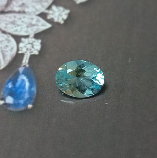 Aguamarina oval natural turquesa