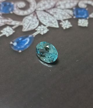 Aguamarina oval natural turquesa