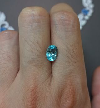 Aguamarina oval natural turquesa