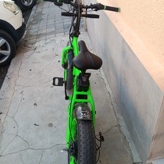 Bicicleta eléctrica verde