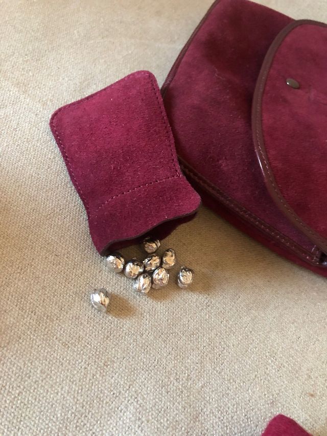 Conjunto cartas tapete bolsa transporte en piel