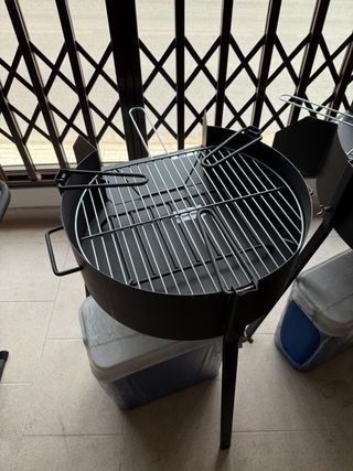 Barbacoa plegable negra