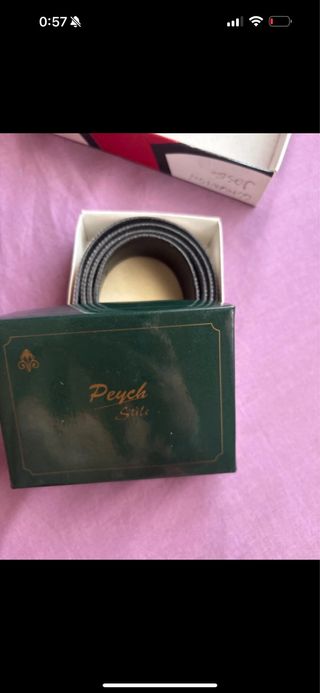 Cinturón beige niño - Piel