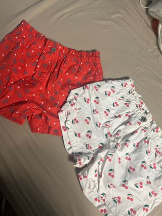 Shorts niñ@ 13-14 años - rojos y blancos
