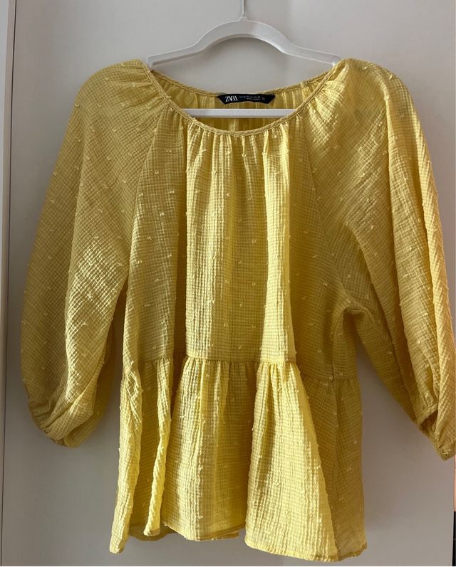 Blusa Amarilla Zara -Tallaxs