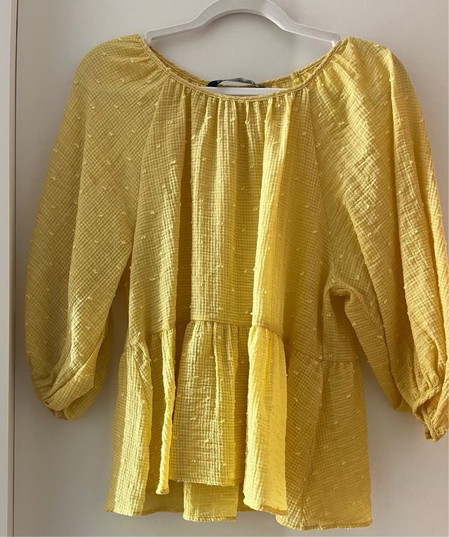 Blusa Amarilla Zara -Tallaxs