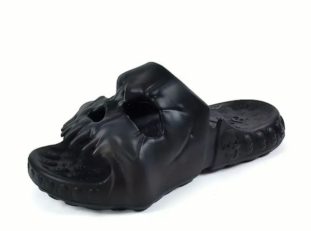 Chanclas calavera negras