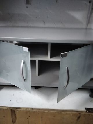 Mesa TV gris plata - Mueble salón