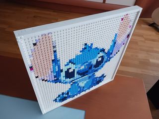 Pixel Art Stitch compatible Lego - Cuadro