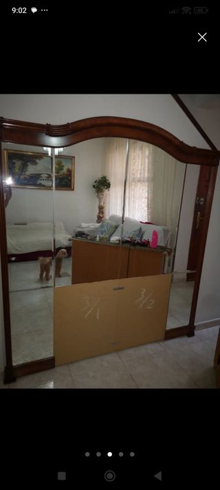 Espejo antiguo de madera