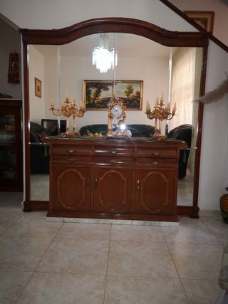 Espejo antiguo de madera