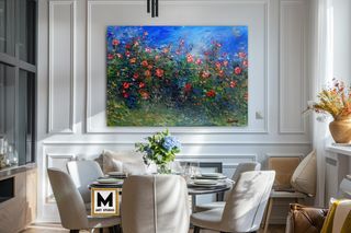 Cuadro Monet: Jardín de rosas