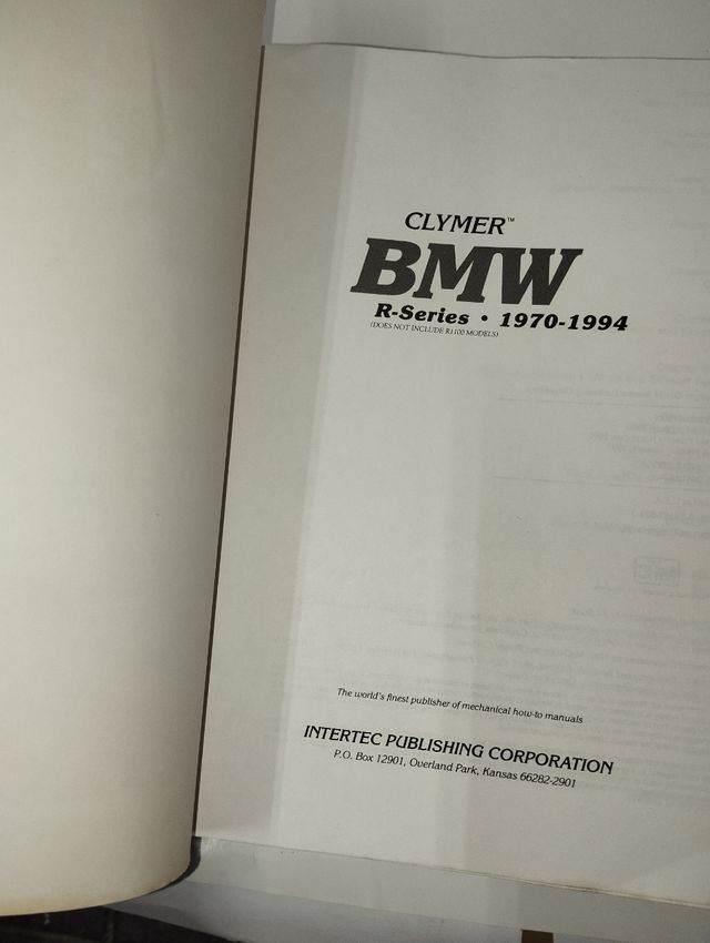 Manual BMW R-Series 1970-1994