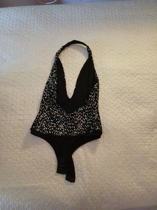Body paillettes Marciano nero argento