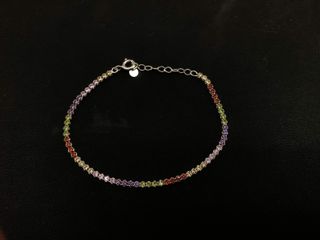 pulsera plata 925mm con piedra con circonita